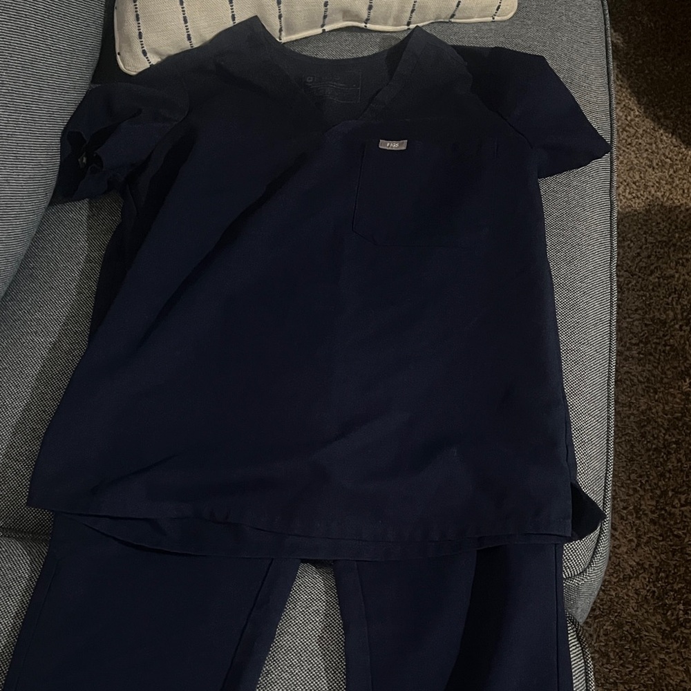 Figs Midnight Blue Scrub Top